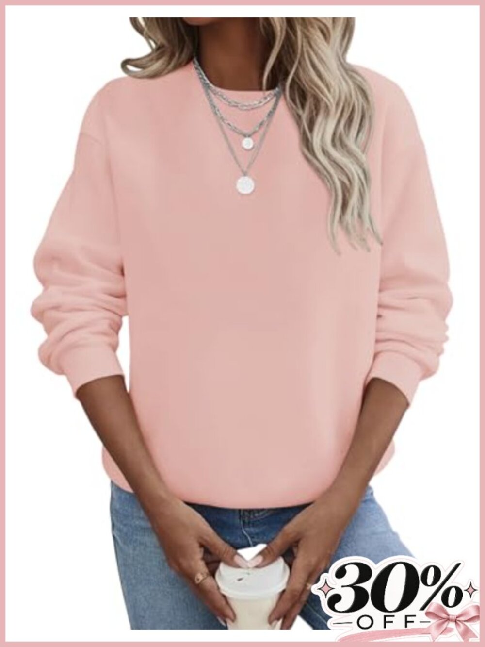 Fleece Crewneck Sweatshirt Oversized Tunic Long Sleeve Casual Fall Top